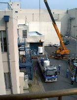 Remaining uranium solution transported from Tokaimura plant+